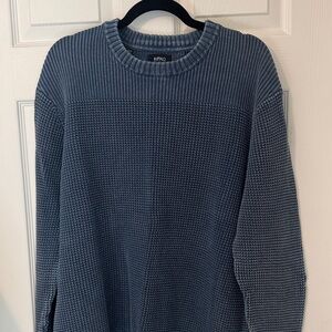 Buffalo David Bitton Men's Textured Blueish/Gray Crewneck Sweater